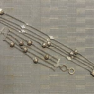 Premier Designs Silver tone and pearl necklace & bracelet.